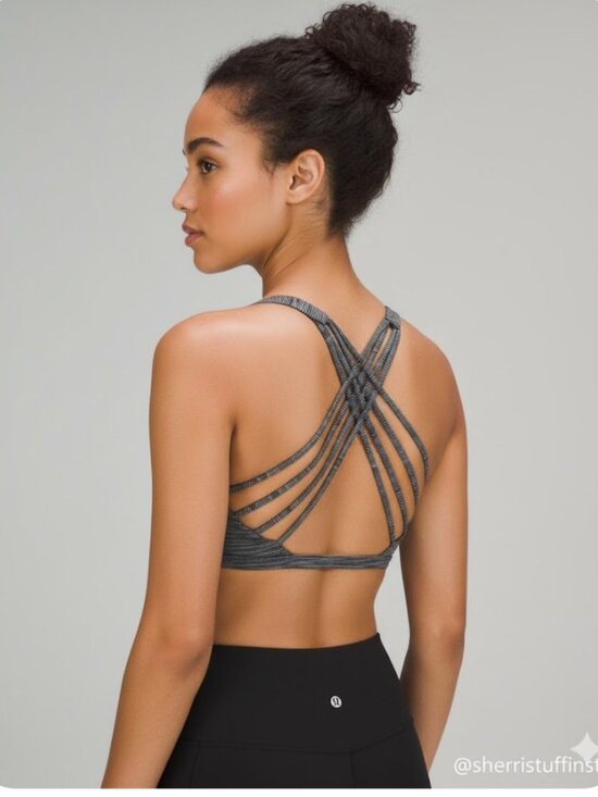 Lululemon Other - Lululemon Free To Be Wild Bra We From Space Black Grey Luxtreme Yoga Sports 8